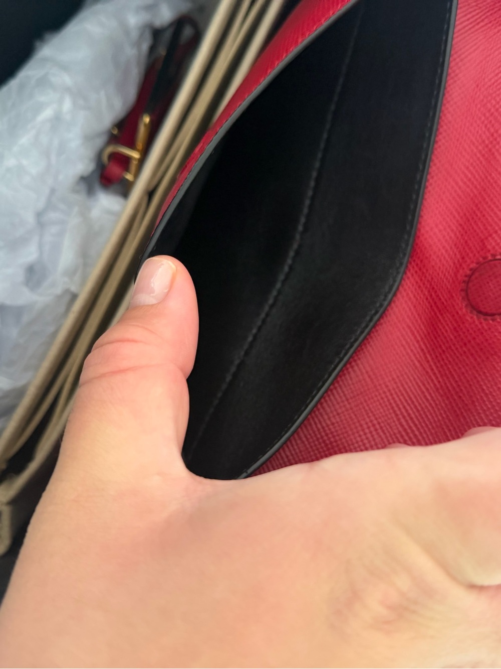 Prada Red Saffiano Double Tote Large - Picture 9 of 13